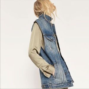 Zara Oversized Denim Vest